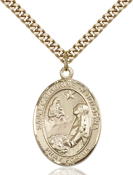 Gold-Filled Saint Catherine of Bologna Necklace Set