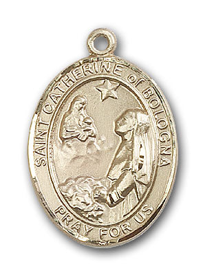 14K Gold Saint Catherine of Bologna Pendant