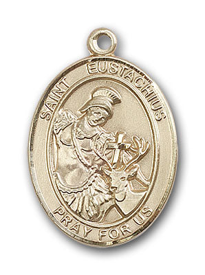 14K Gold Saint Eustachius Pendant