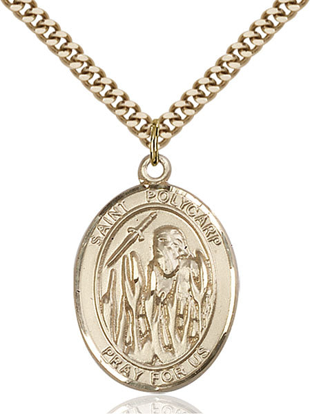 Gold-Filled Saint Polycarp of Smyrna Necklace Set