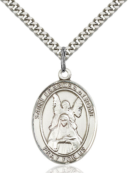 Sterling Silver Saint Frances of Rome Necklace Set