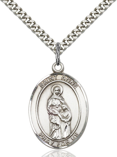 Sterling Silver Saint Anne Necklace Set