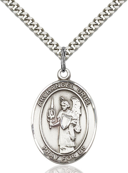 Sterling Silver Saint Uriel Necklace Set