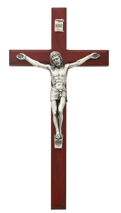 10-inch Cherry Crucifix Silver Corpus
