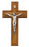 10-inch Walnut Crucifix Silver Corpus