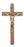 10-inch Carved Walnut Crucifix Gold