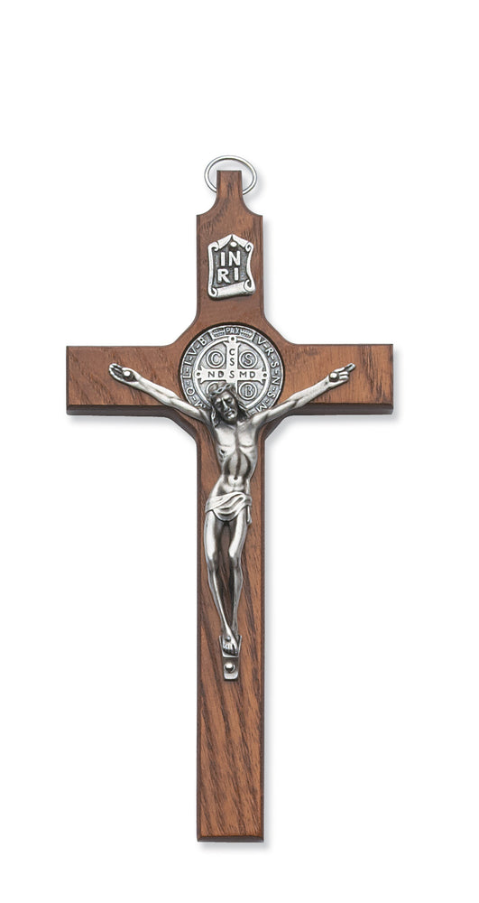 8-inch Walnut Saint Benedict Crucifi