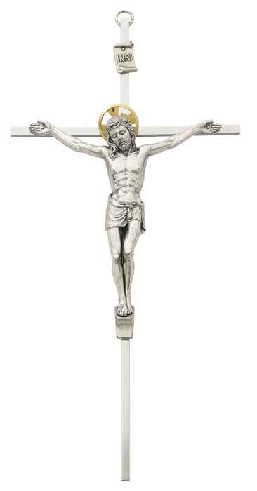 10-inch All Silver Crucifix
