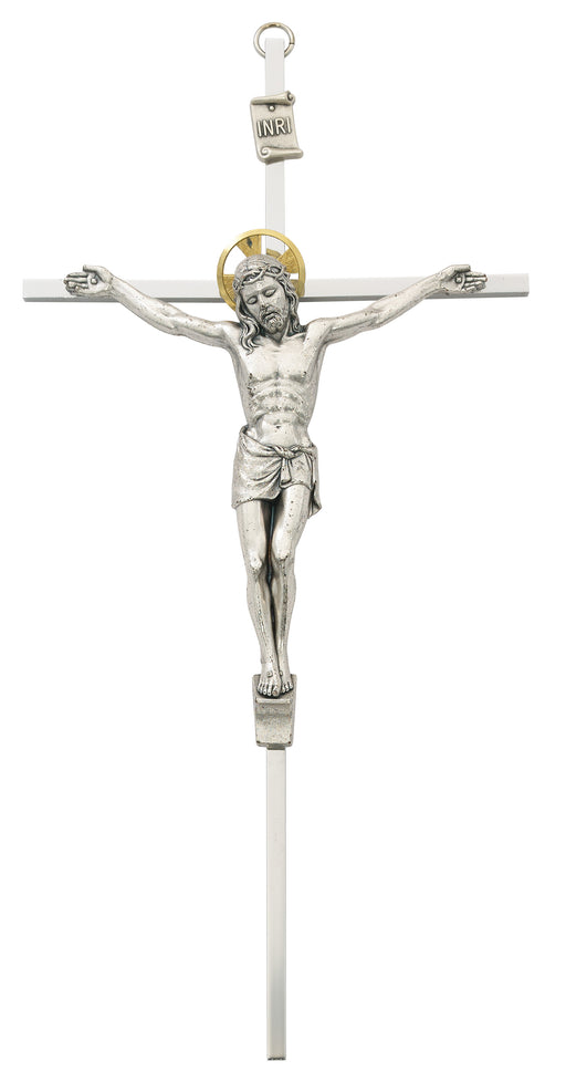 10-inch All Silver Crucifix