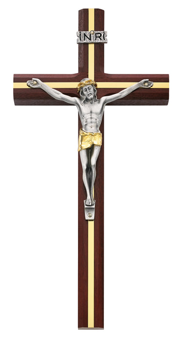 10-inch Cherry Crucifix Gold Inlay