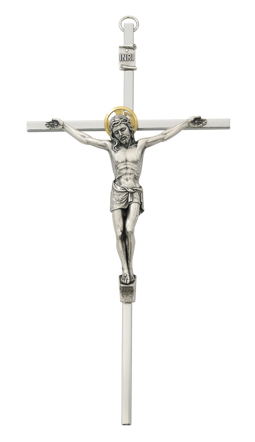 8-inch All Silver Crucifix