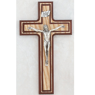 10-inch Oak/Cherry Crucifix