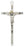 10-inch Bright Cut Metal Crucifix