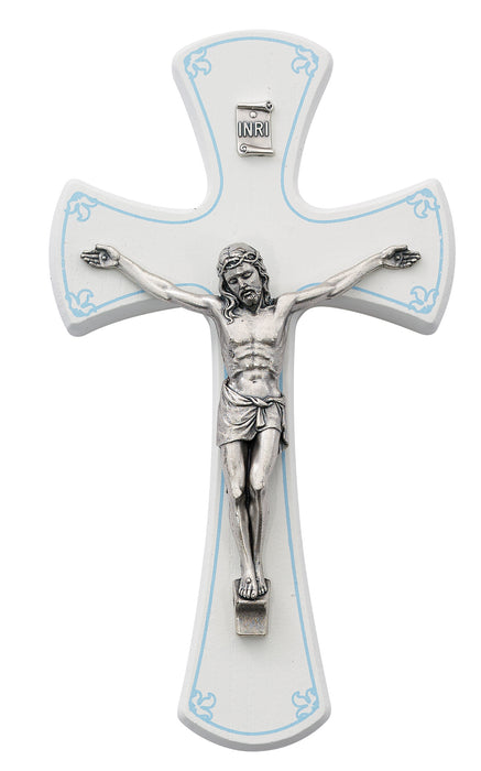 7-inch White/Silver Crucifix/Blue