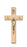 10-inch Beveled Oak/Gold Crucifix