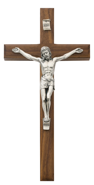10-inch Beveled Walnut Crucifix