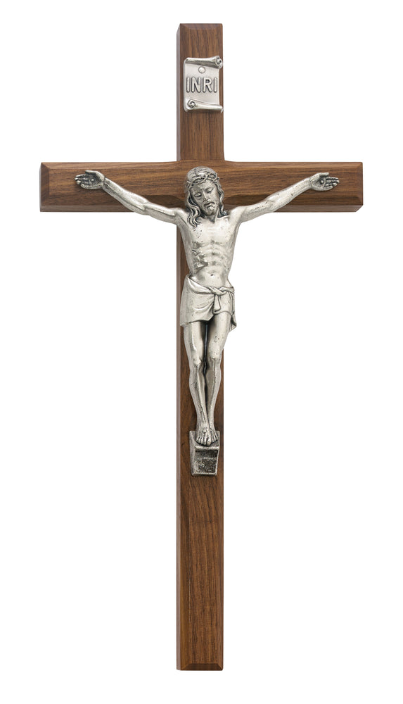 12-inch Beveled Walnut Crucifix