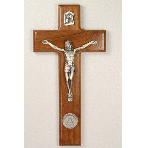8-inch Walnut Army Crucifix