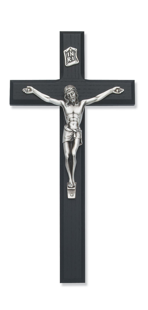 10-inch Black/Silver Crucifix