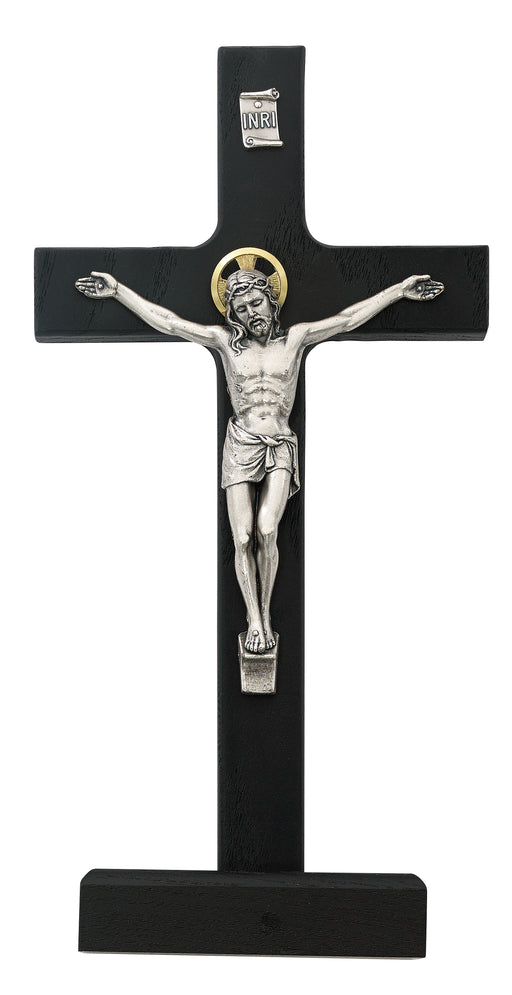 8-inch Black Standing Crucifix