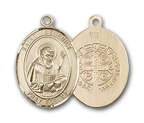 14K Gold Saint Benedict Pendant