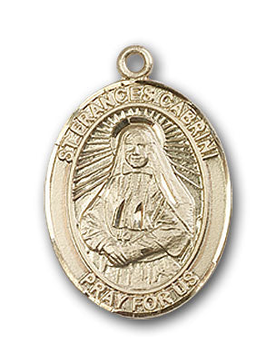 14K Gold Saint Frances Cabrini Pendant