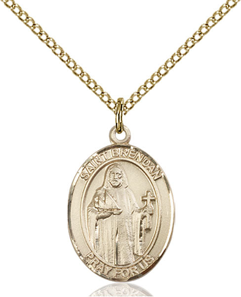 Gold-Filled Saint Brendan the Navigator Necklace Set