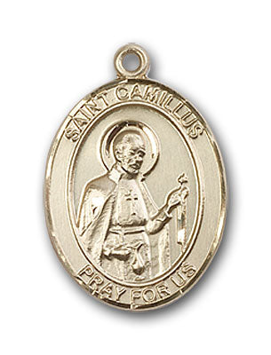14K Gold Saint Camillus of Lellis Pendant