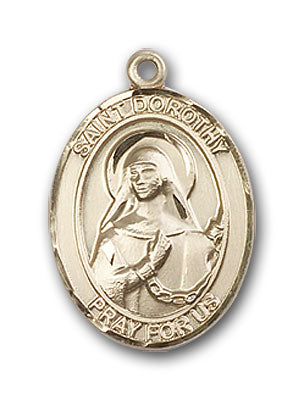 14K Gold Saint Dorothy Pendant