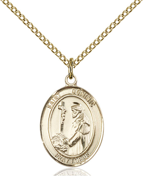 Gold-Filled Saint Dominic De Guzman Necklace Set
