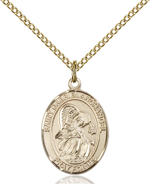 Gold-Filled Saint Gabriel the Archangel Necklace Set