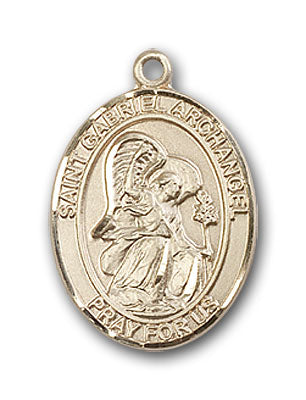 14K Gold Saint Gabriel the Archangel Pendant
