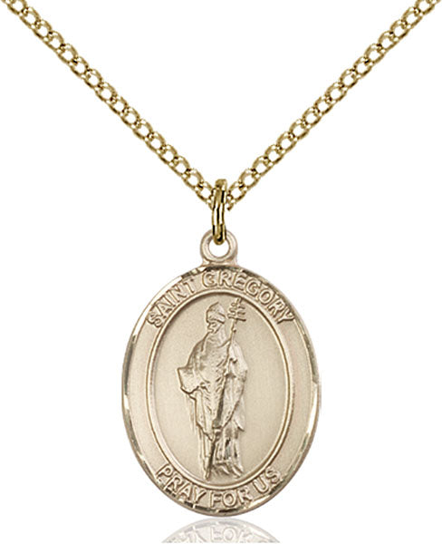 Gold-Filled Saint Gregory the Great Necklace Set
