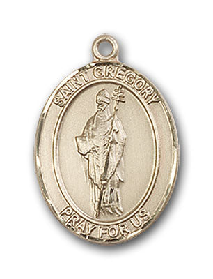 14K Gold Saint Gregory the Great Pendant