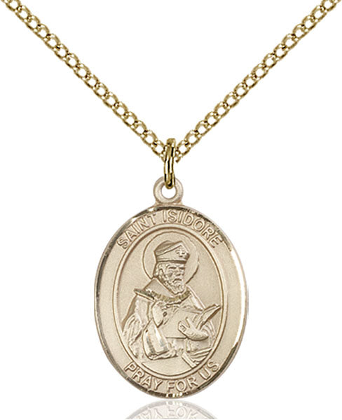 Gold-Filled Saint Isidore of Seville Necklace Set
