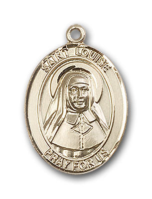 14K Gold Saint Louise De Marillac Pendant