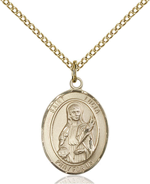 Gold-Filled Saint Lucia of Syracuse Necklace Set