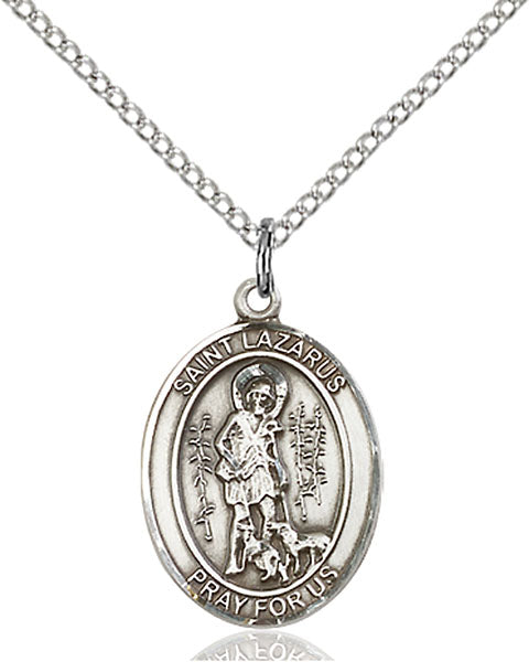 Sterling Silver Saint Lazarus Necklace Set