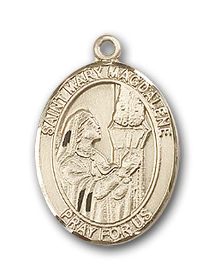 14K Gold Saint Mary Magdalene Pendant
