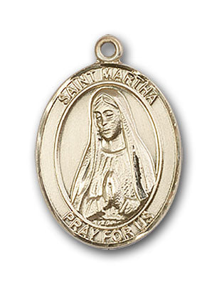 14K Gold Saint Martha Pendant