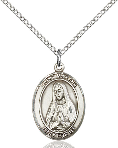 Sterling Silver Saint Martha Necklace Set
