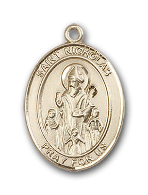 14K Gold Saint Nicholas Pendant