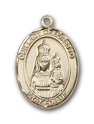 14K Gold OUR LADY of Loretto Pendant