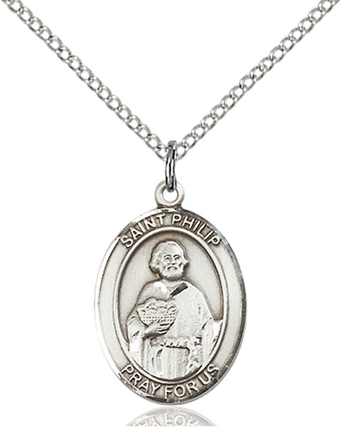 Sterling Silver Saint Philip the Apostle Necklace Set