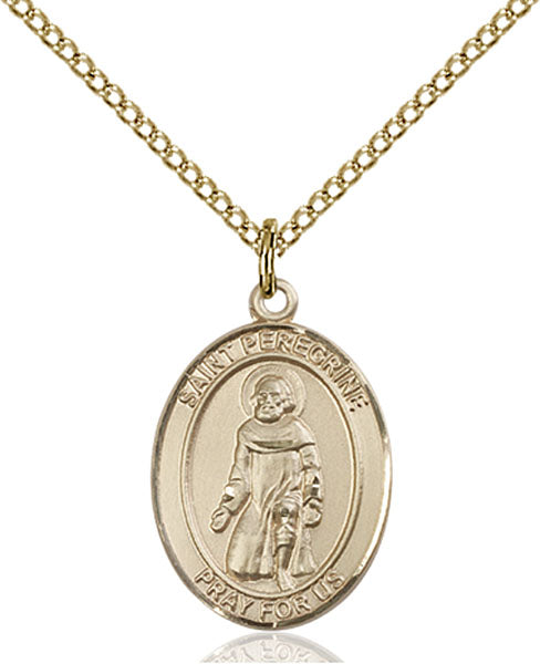 Gold-Filled Saint Peregrine Laziosi Necklace Set