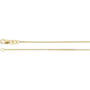 18-inch Box Chain with Lobster Clasp - 14K Yellow Gold