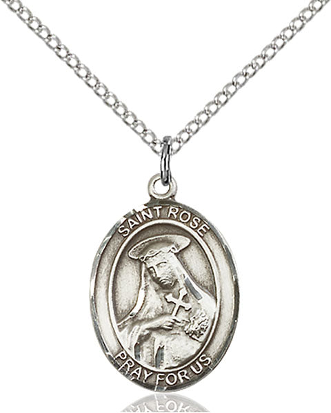 Sterling Silver Saint Rose of Lima Necklace Set