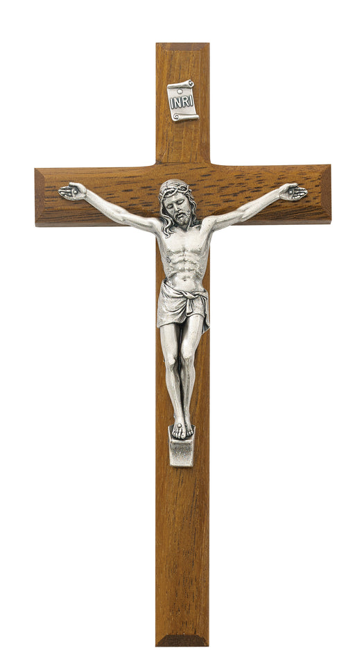 8-inch Beveled Walnut Crucifix