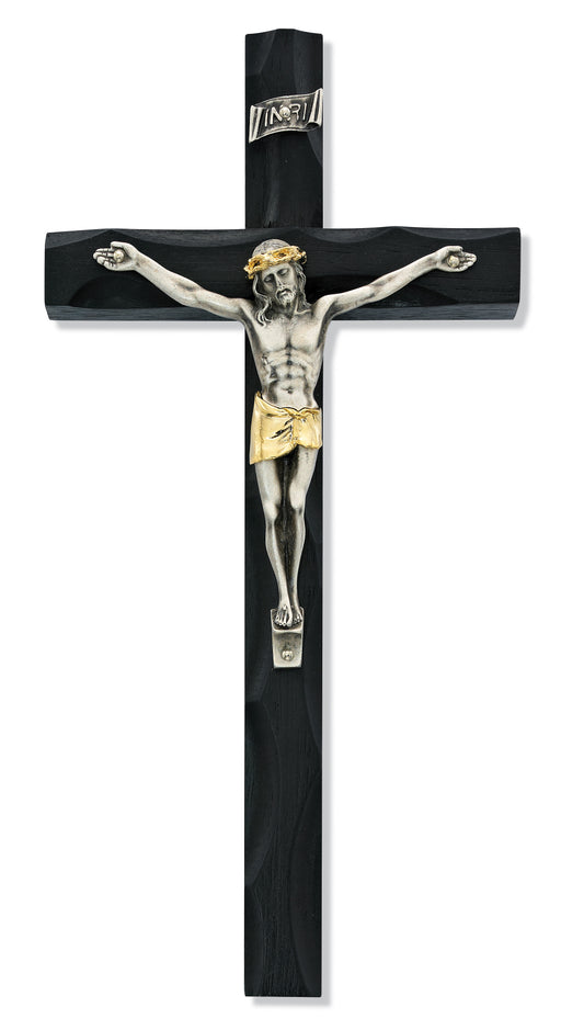 10-inch Two Tone Black Crucifix