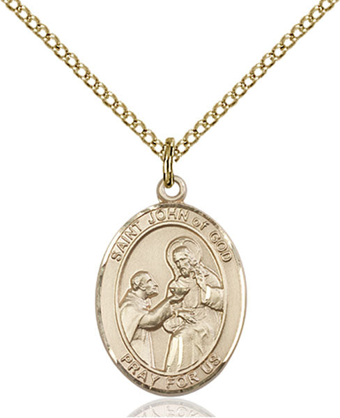 Gold-Filled Saint John of God Necklace Set